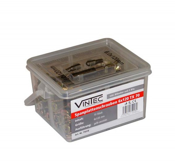 Vintec Spanplattenschrauben - 6 x 120 / TX 30