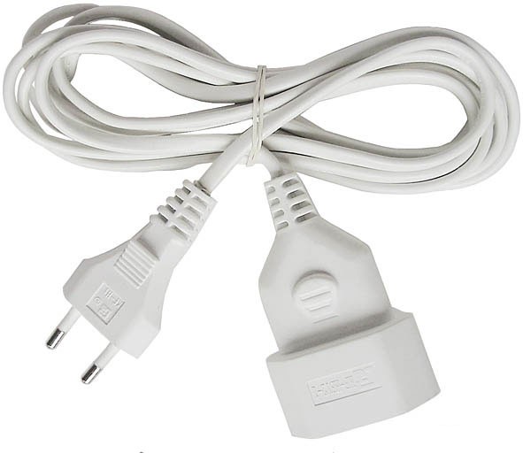 Brennenstuhl Cabel de plástico, 3m H03VVH2-F 2x0,75, blanco - 1161660