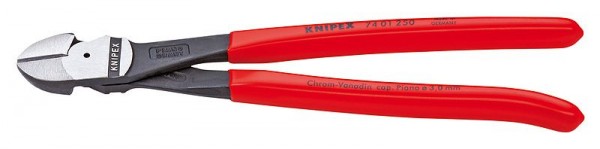Knipex Kracht-zijsnijtang zwart geatramenteerd gepolijst met kunststof bekleed 250 mm - 74 01 250 SB