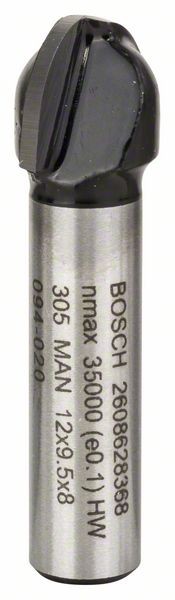 Bosch Hohlkehlfräser, 8 mm, R1 6 mm, D 12 mm, L 9,2 mm, G 40 mm