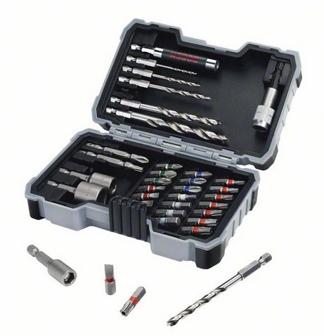 Bosch Professional 35-dijelni set svrdla i bitova izvijača PH1; PH2; PH3; PZ1; PZ2; PZ3; SL3; SL4; - 2607017327