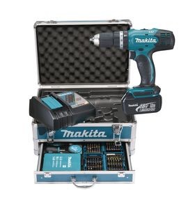 Makita Akku-Schlagbohrschrauber 18 V, Akku-BL1830B 3Ah, Ladegerät DC18RC - DHP453RFX2