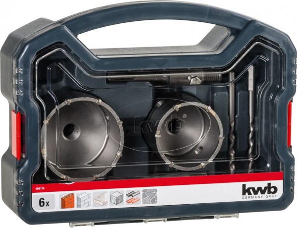 KWB Holle boorkroon HARDMETAAL, 6-delig - 499176