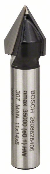 Bosch Professional Glodalo za V-utore 8 mm, D1 11 mm, L 14 mm, G 45 mm, 60° - 2608628406
