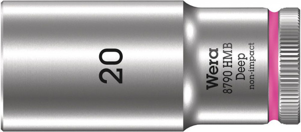 Wera HMB Deep Steckschlüsseleinsatz mit 3/8"-Antrieb, 20 x 64 mm - 05004542001