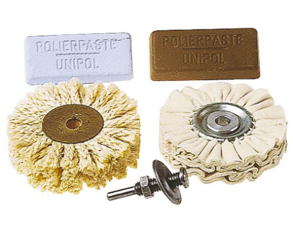 Wolfcraft set professionale per lucidare metalli, materie sintetiche, marm