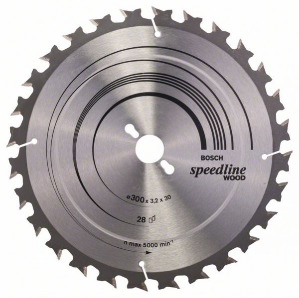 Bosch Professional Kreissägeblatt Speedline Wood, 300 x 30 x 3,2 mm, 28