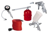 Einhell Druckluft Werkzeug Set, Profi 5 tlg., Reifenfüllmesser, Ausblaspistole, Spiralschlauch, Spritzpistole, Sprühpistole - 4132720