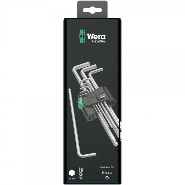 Wera 950 PKL/9 SM N SB Stifsleutelset, metrisch, verchroomd, 9 -delig - 05073391001