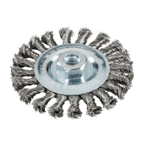 Metabo Cepillo redondo 115x0,5x10 mm/ M14, acero Inox, trenzado - 626778000