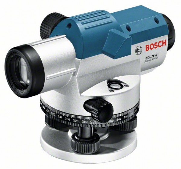 Bosch Professional Komplett-Set Niverlliergerät GOL 26 G (+ Senklot + Sonnenblende + Koffer) + Stativ BT 160 + Nivellierlatte GR 500