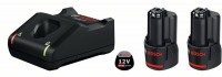 Bosch Professional Akku Starter-Set: 2 x GBA 12 Volt, 2.0 Ah und GAL 12V-40 - 1600A019R8