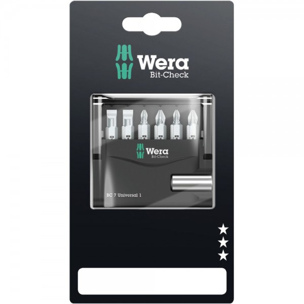 Wera Bit-Check 7 Universal 1 SB, 7 pezzi - 05073406001