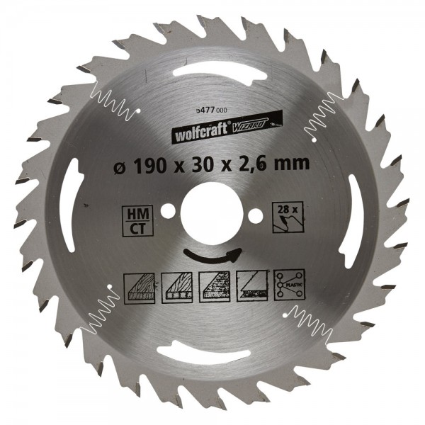 Wolfcraft lama per sega circolare HM, 28 denti