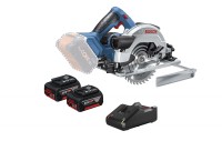 Bosch Professional Scie circulaire sans fil GKS 18V-57 G Professional, avec 2 batteries - 06016A2106