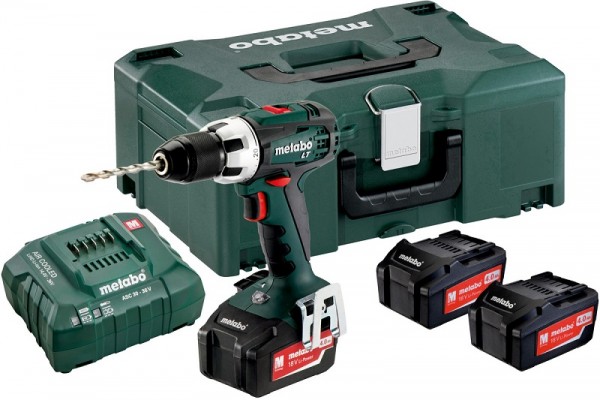 Metabo BS 18 LT Set Akku Bohrschrauber inkl. 3 Li-Power Akkupacks 18 V/4,0 Ah