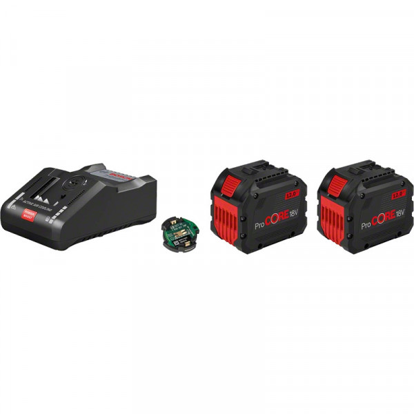 Bosch Professional Juego básico 2 x ProCORE18V 12.0Ah + GAL 18V-160 C + GCY 42, en caja de cartón con 2 baterías de litio 12,0 Ah - 1600A016GY