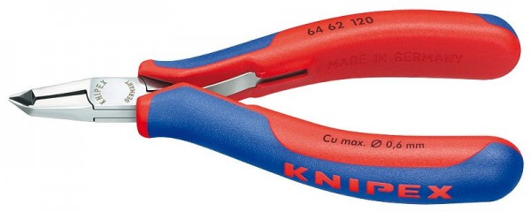 Knipex Elektronica-voorsnijtang spiegelgepolijst met meer-componentengrepen 120 mm - 64 62 120