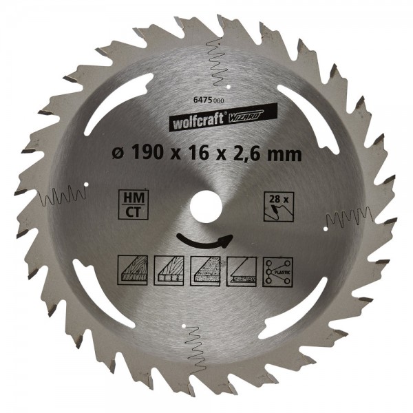 Wolfcraft lama per sega circolare HM, 28 denti