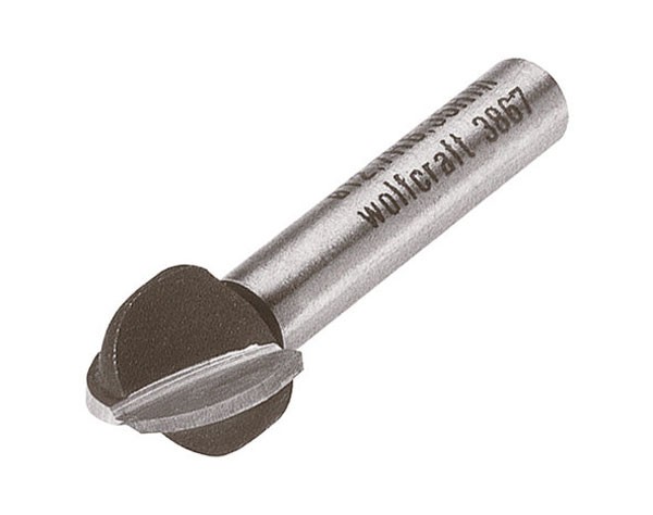 Wolfcraft Fresa concava HM, codolo da 8 mm, ø 12,7 mm, 9,5 mm - 3967000