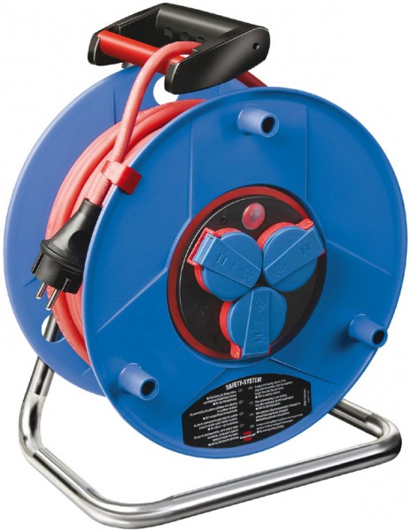 Brennenstuhl Enrollacables Garant Bretec, para la industria o construcción, IP44, 50m H07RN-F 3G1,5 - 1238930