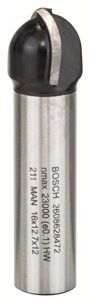 Bosch Hohlkehlfräser, 12 mm, R1 8 mm, D 16 mm, L 12,7 mm, G 54 mm
