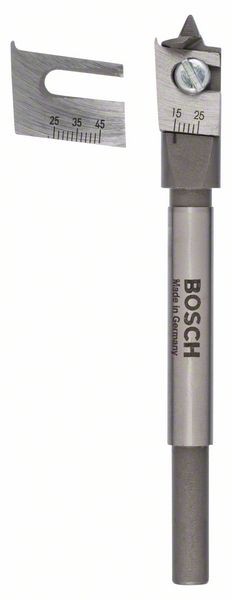 Bosch Professional Flachfräsbohrer, verstellbar, Sechskant 15 - 45 mm, 25 - 45 mm, 120 mm