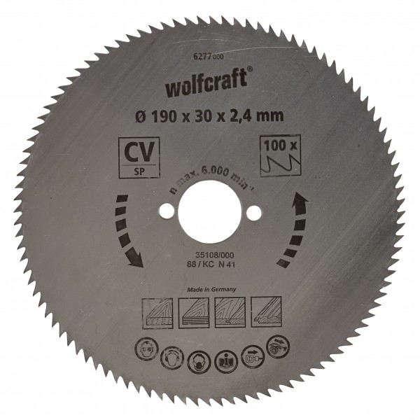 Wolfcraft lama per sega circolare CV, 72 denti