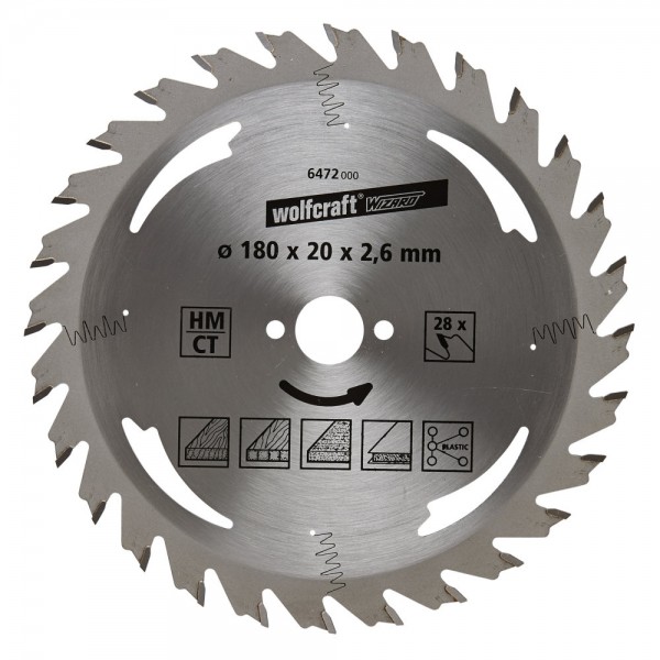 Wolfcraft lama per sega circolare HM, 28 denti