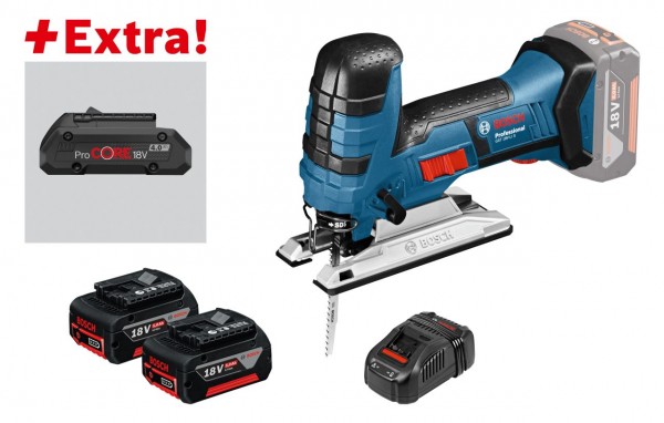 Bosch Professional Akku-Stichsäge GST 18V-LI S, mit 2 x 5,0 Ah Akku, ProCORE18V 4,0 Ah, L-BOXX - 0615990K7W