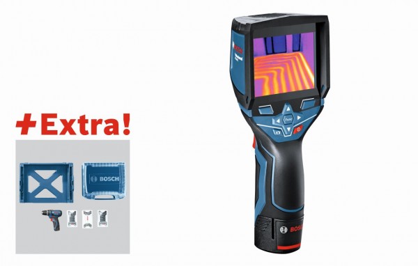 Bosch Warmtebeeldcamera GTC 400 C in L-BOXX + accuschroevendraaier GSR 12V-15 + 39-delige accessoireset in i-BOXX + i-Rack