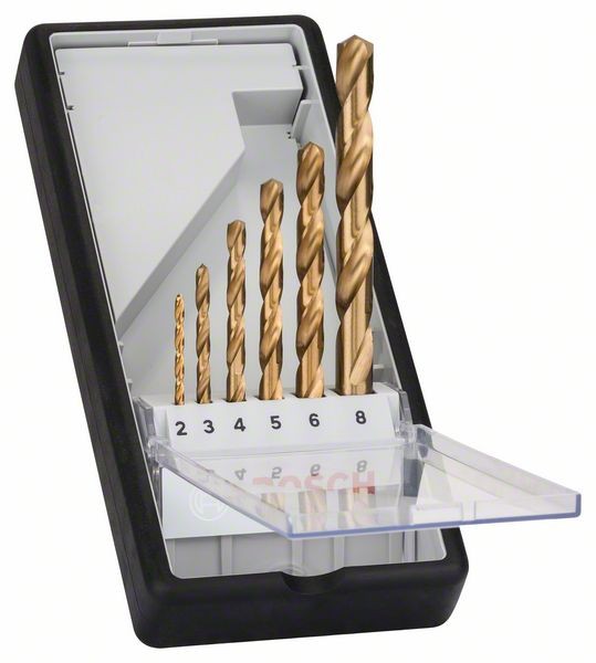 Bosch Professional 6-dijelni Robust Line set svrdla za metal HSS-TiN, 135° 2; 3; 4; 5; 6; 8 mm, 135 - 2607010530
