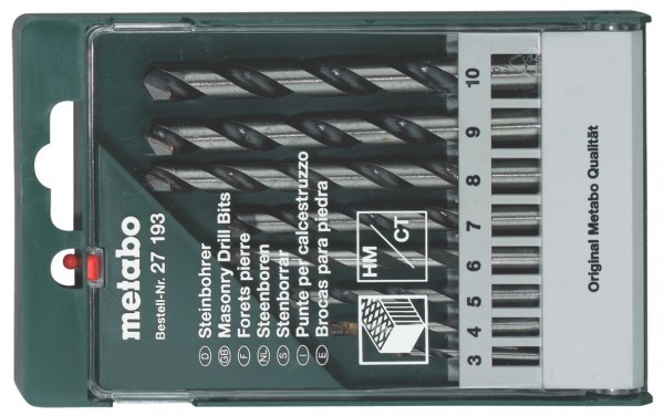 Metabo Serie punte per muratura, 8 pezzi - 627193000