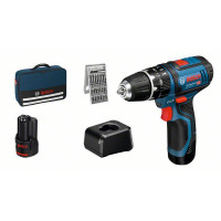 Bosch Professional Accuklopboorschroevendraaier GSB 12V-15 Professional, 2x accu 2Ah, Oplader GAL 12V-20 - 06019B690K