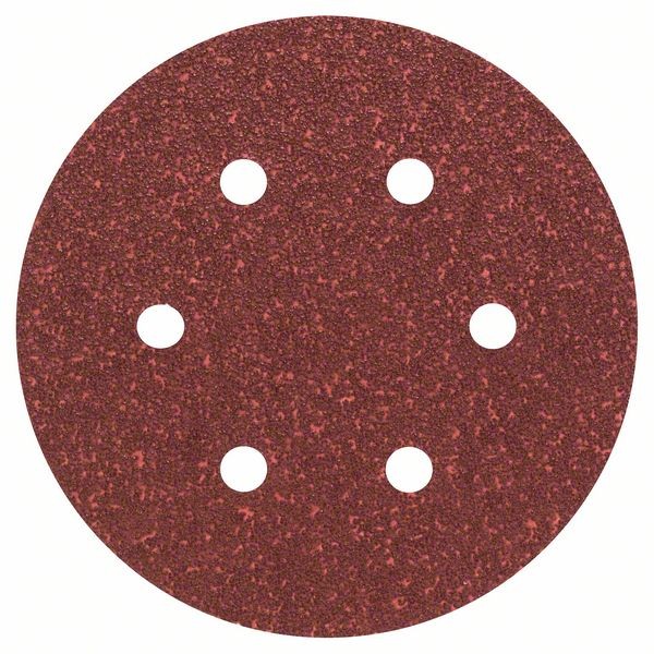 Bosch Professional Schleifblatt Expert for Wood, 5er-Pack, 6 Löcher, Klett, 150 mm, 40