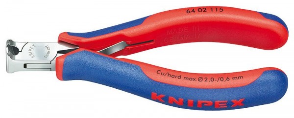 Knipex Elektronica-voorsnijtang spiegelgepolijst met meer-componentengrepen 115 mm - 64 02 115