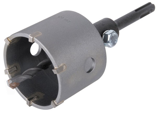 Wolfcraft punta a corona con adattatore mandrino attacco SDS plus, insensi