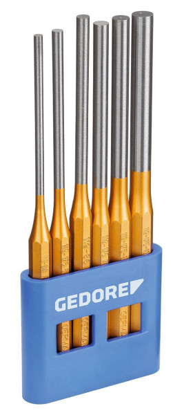 Gedore Pendrijverset lang 6-dlg, en PVC-houder - 119 L