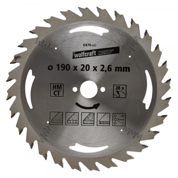 Wolfcraft lama per sega circolare HM, 28 denti