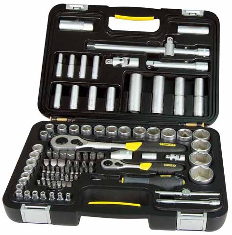 Stanley 1/2" + 1/4" Steckschlüssel Sortiment, 97-teilig Expert Range - 1-94-668