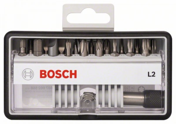 Bosch Professional Set de 18+1 puntas de atornillar Robust Line, L extraduras 25 mm, 18+1 pzas. - 2607002568