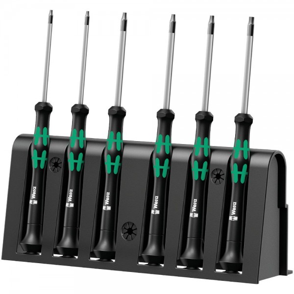 Wera 2067/6 A Jeu de tournevis électronicien TORX BO + Rack, 6 pièces - 05118154001