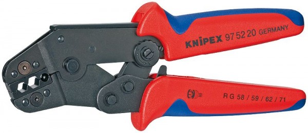 Knipex Krimptang compacte bouwvorm gebruineerd met meer-componentengrepen 195 mm - 97 52 20