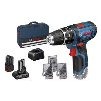 Bosch Professional Accuklopboorschroevendraaier GSB 12V-15, met 1 x 4.0 Ah, 1 x 2.0 Ah Li-Ion Accu - 06019B690G