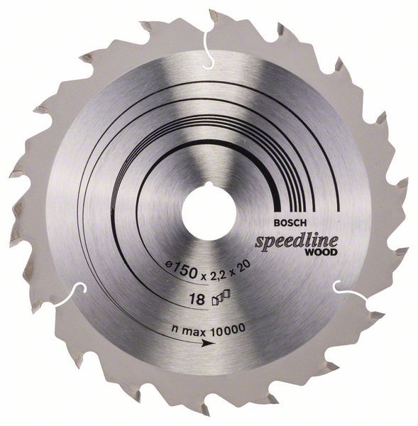 Bosch Professional Kreissägeblatt Speedline Wood, 150 x 20 x 2,2 mm, 18