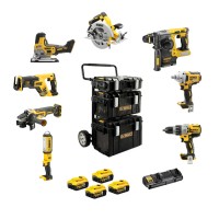 DeWALT Kit outils sans fil, 18 V/5 Ah, 8 pièces - DCK856P4-QW