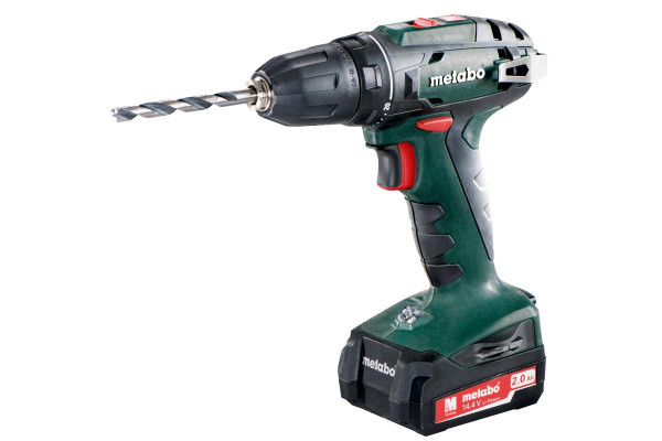 Metabo Taladradora atornilladora de batería BS 14.4 (602206510) - Maletín profesional - 14.4V 1x2Ah Ion de litio + SC 60 Plus