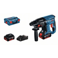 Bosch Professional Martillo perforador a batería con SDS plus GBH 18V-21, 2x batería 4.0Ah, Cargador rápido, L-BOXX - 0611911102