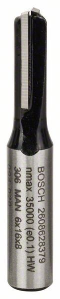 Bosch Fraises à rainurer droit 8 mm, D1 6 mm, L 16 mm, G 48 mm