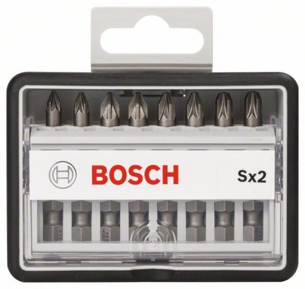 Bosch Professional Set de 8 puntas de atornillar Robust Line, Sx extraduras 49 mm, 8 pzas. - 2607002557